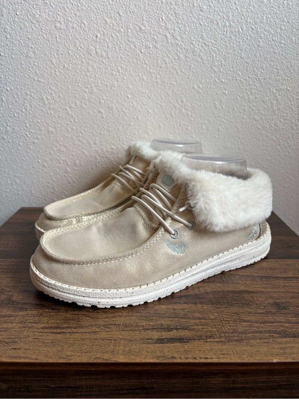 Hey Dude Women’s Wendy Fold Metallic Shine Shoes